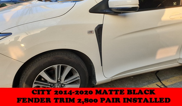 MATTE BLACK FENDER TRIM CITY 2014-2020